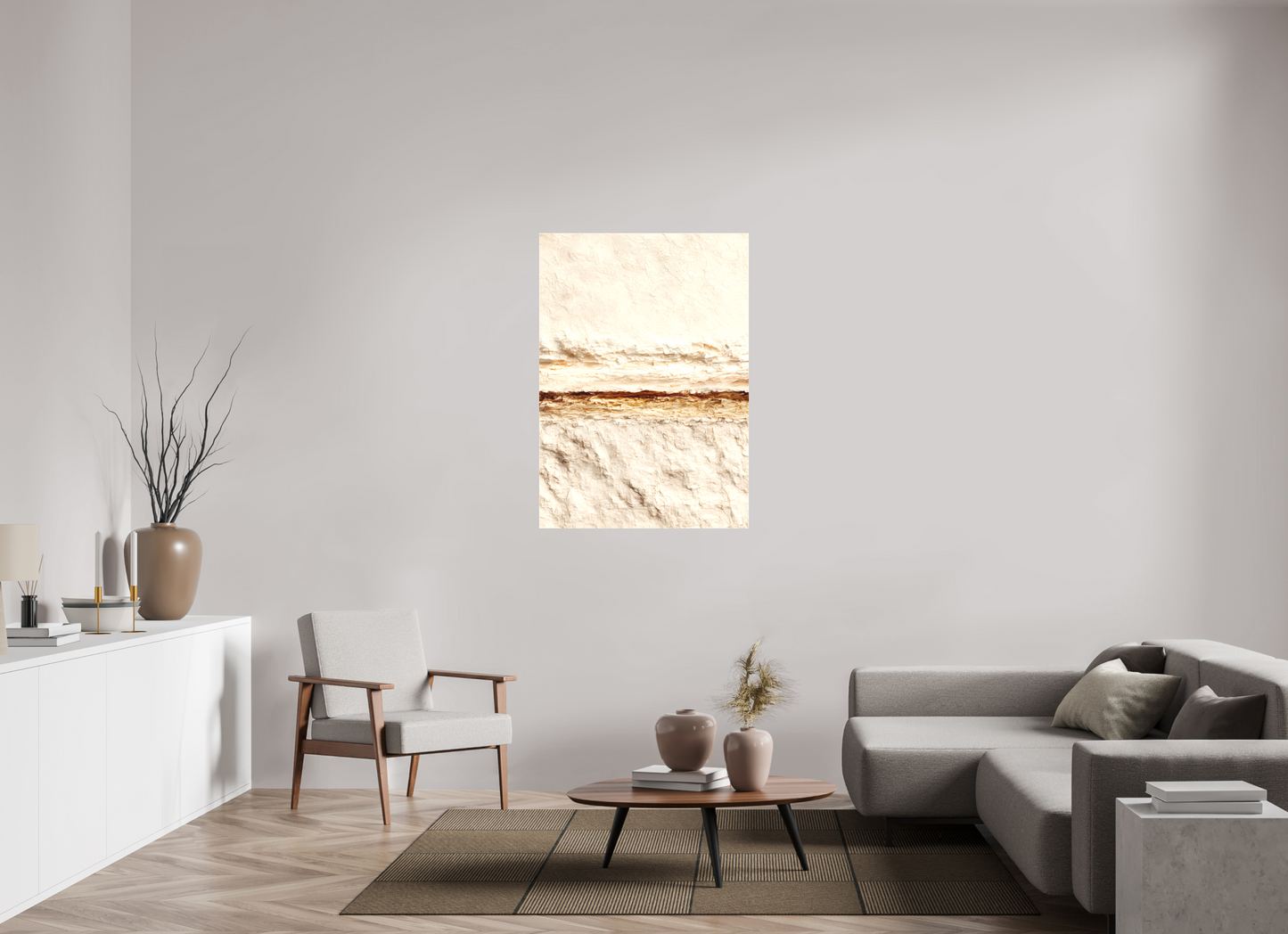 ISO A0 (84,1 x 118,9 cm), Textile on Canvas Desert Line