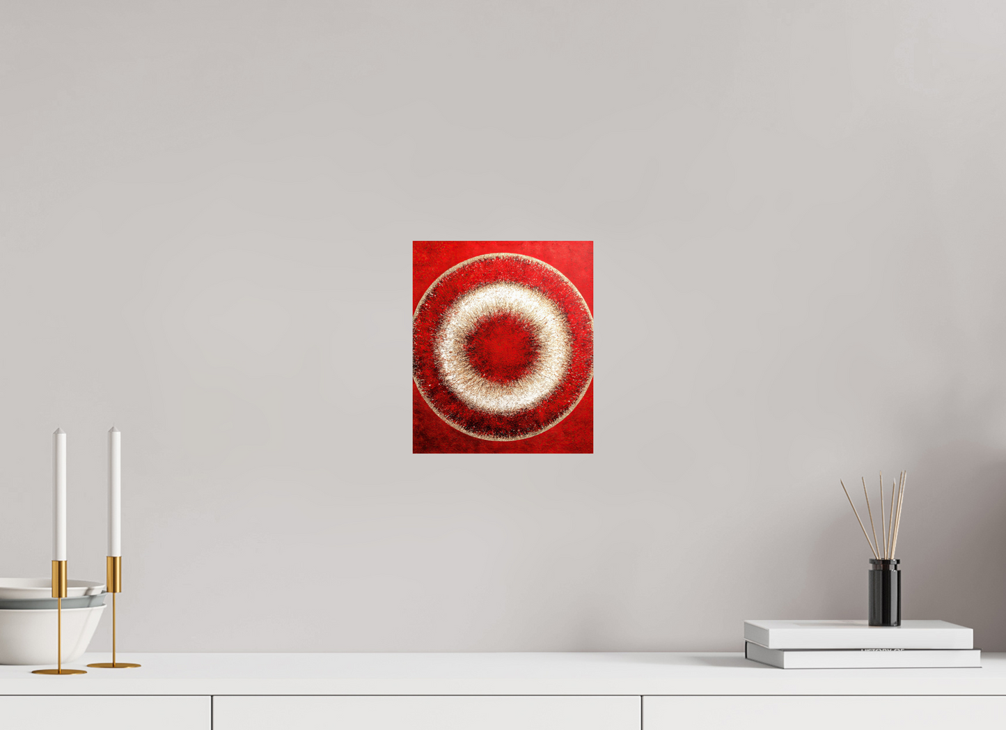 8 x 9.4″, Fine Art Print On Aluminum Dibond Abstract Red Eye