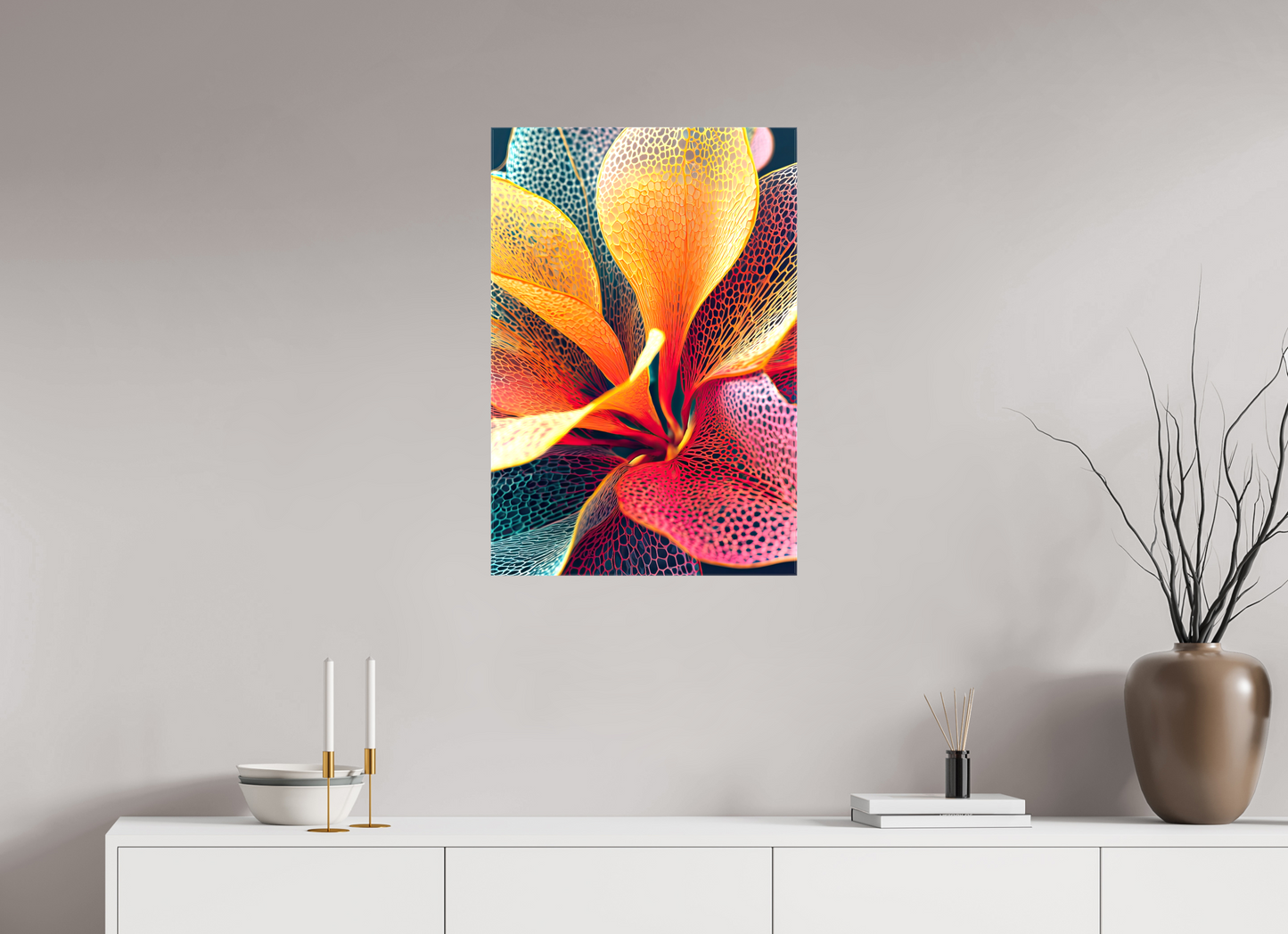20 x 29.4″, Glossy Canvas Colorful Flower