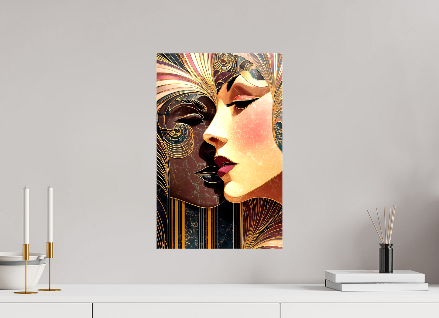 12 x 18.9″, Glossy Canvas Art Deco Women