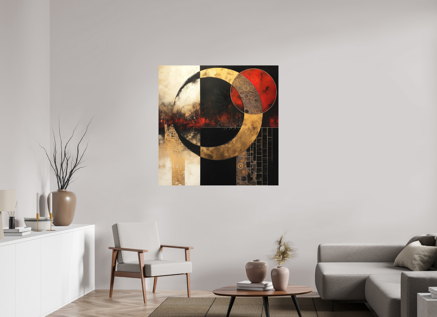 45 x 45″, Photo Print on Aluminum Backing Gold Blood Moon