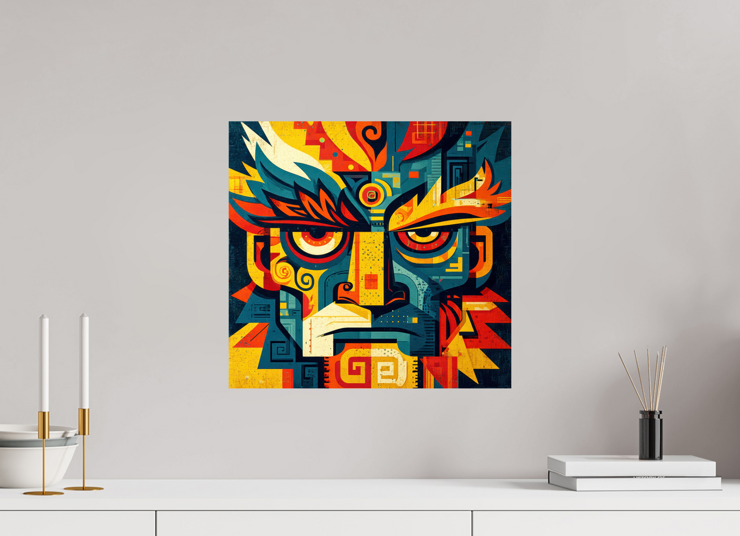 16.9 x 16″, Fine Art Print On Aluminum Dibond Urban Tribal 3