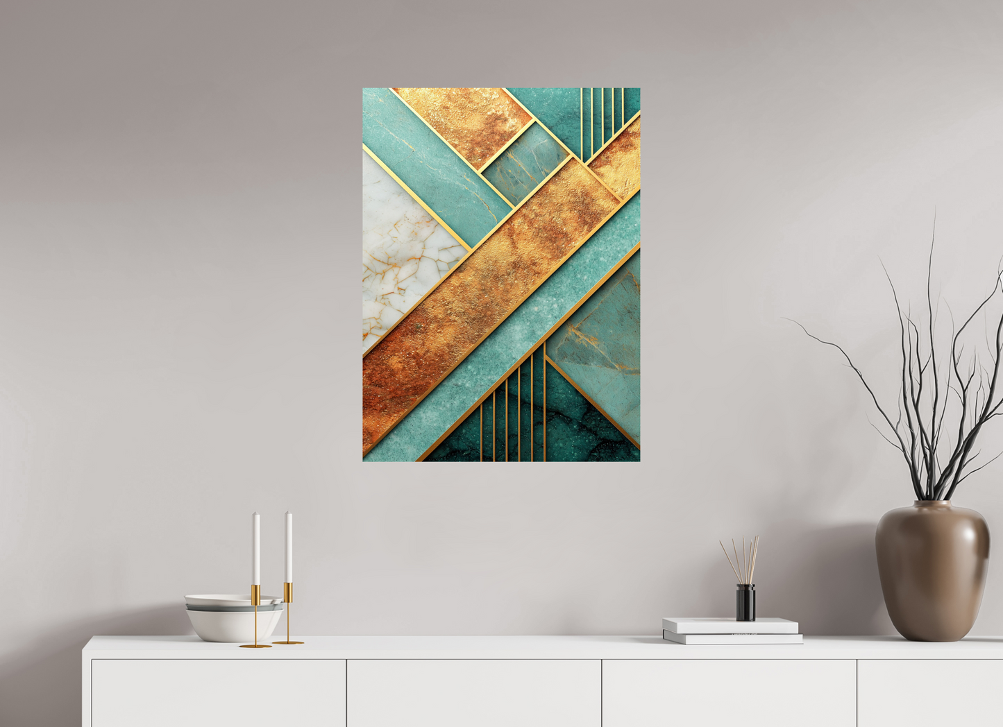24 x 32.4″, Fine Art Print On Aluminum Dibond Art Deco Atlantis