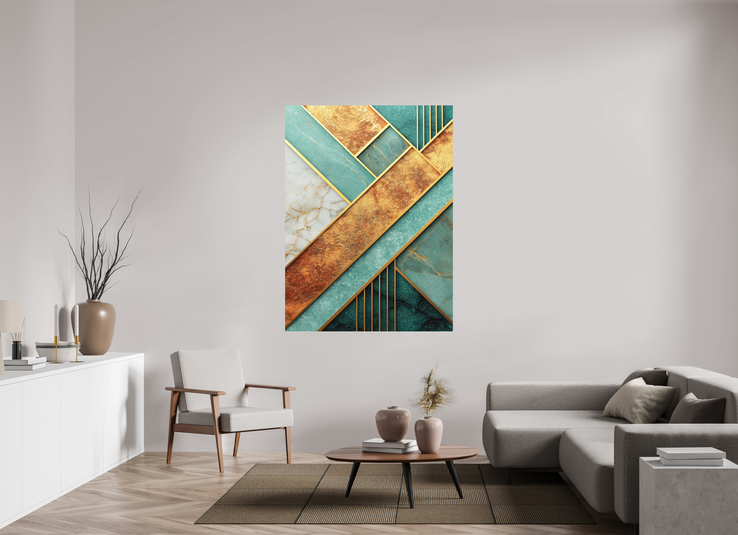 47 x 63.4″, Photo Print on Aluminum Backing Art Deco Atlantis