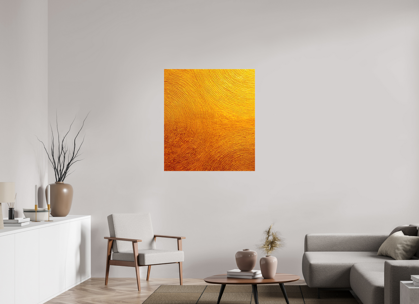35 x 39.3″, Glossy Canvas Desert Circles