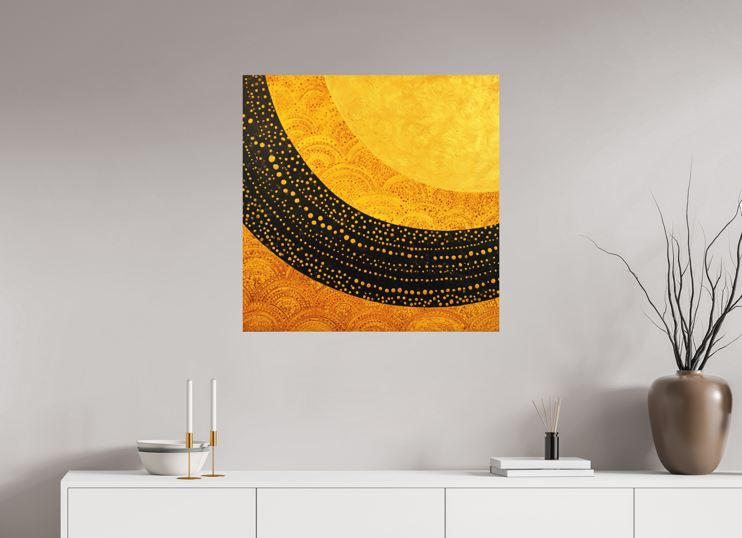 30 x 30″, Photo Print on Aluminum Backing Art Deco Sun