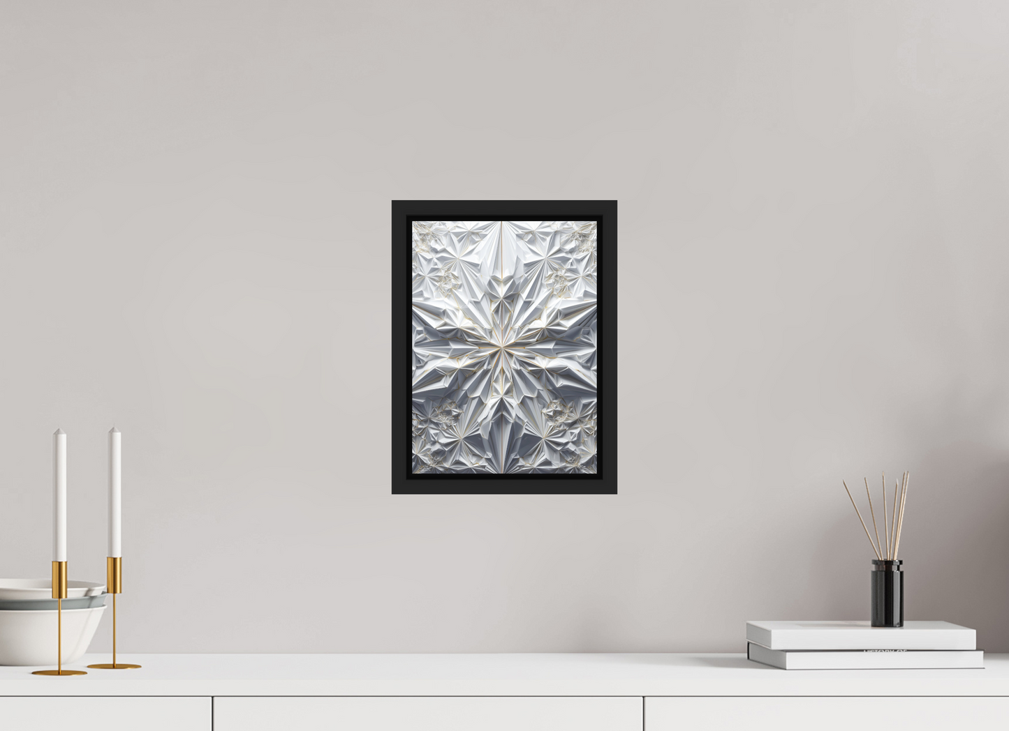8 x 10.9″, Fine Art Print on Aluminum Dibond with Boarder Snowflake