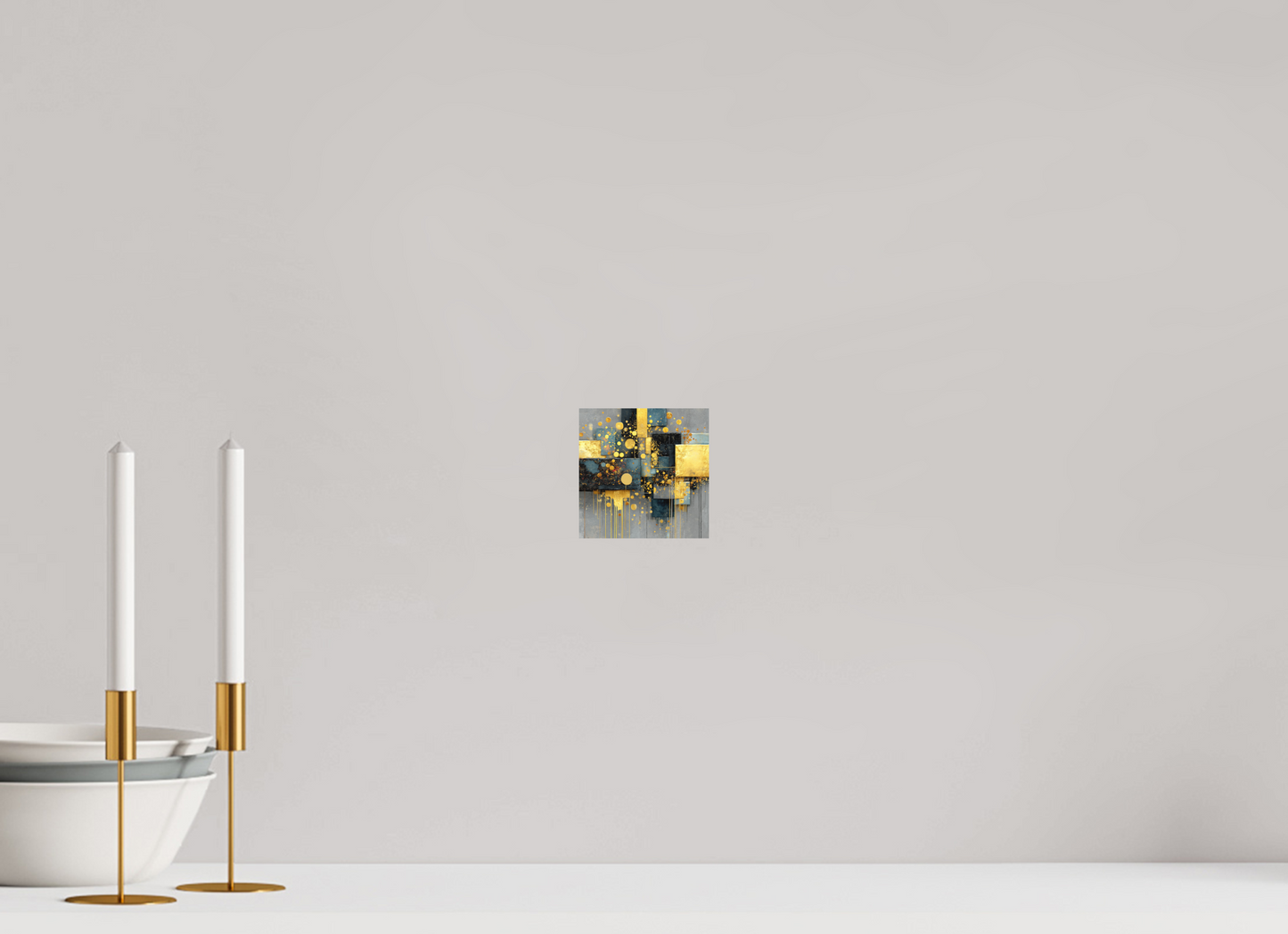 4 x 4″, Photo Print on Aluminum Backing Abstract Gold