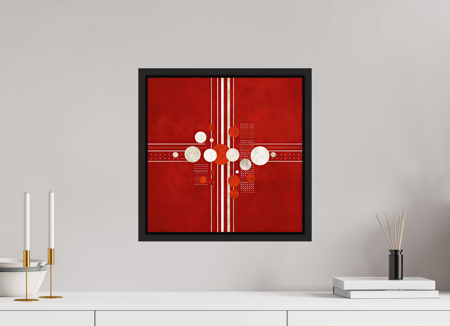15 x 15″, Fine Art Print on Aluminum Dibond with Boarder White Line 2