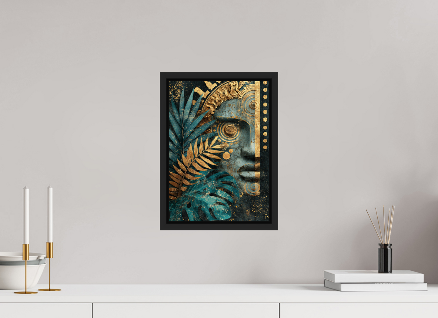 10 x 14″, Fine Art Print on Aluminum Dibond with Boarder Ancient Face 1