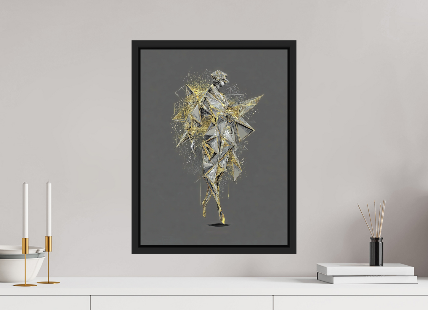 15 x 20″, Photo Print on Aluminum Backing with boarder Abstract Man