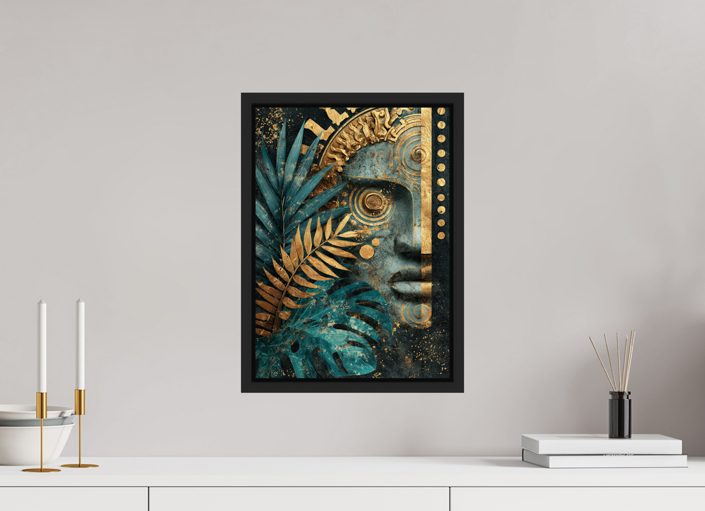 12 x 16.8″, Fine Art Print on Aluminum Dibond with Boarder Ancient Face 1