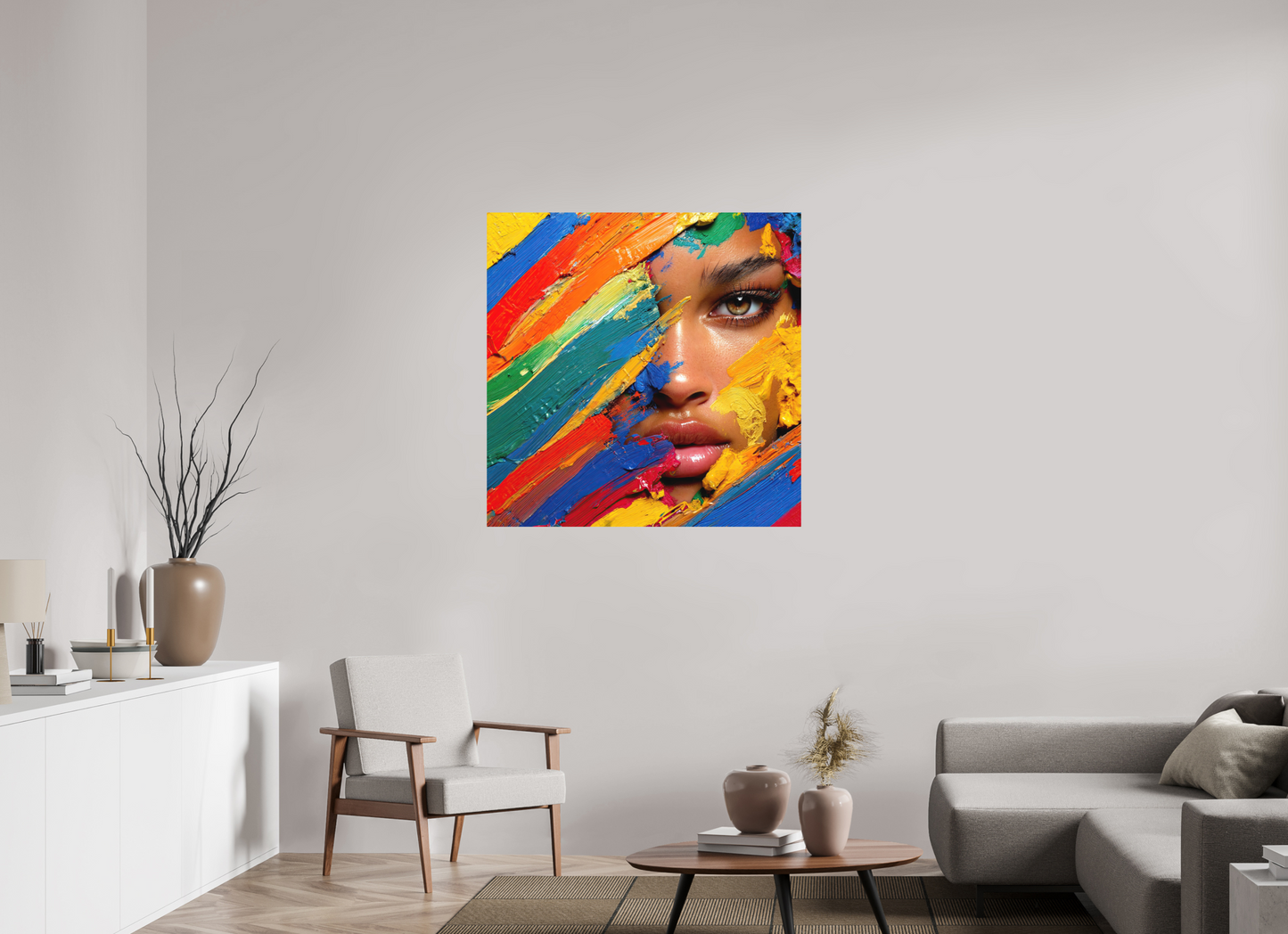40 x 40″, Photo Print on Aluminum Backing Paintress
