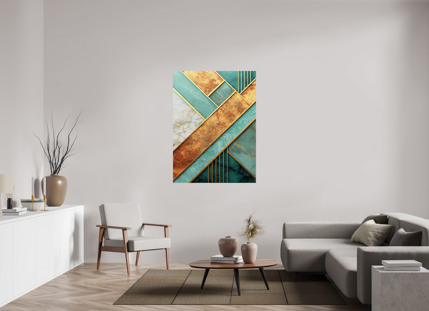 40 x 53.9″, Fine Art Print On Aluminum Dibond Art Deco Atlantis