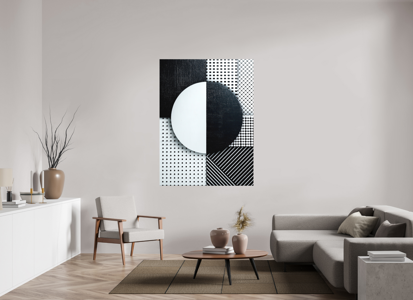 47 x 63.3″, Photo Print on Aluminum Backing Black & White 3