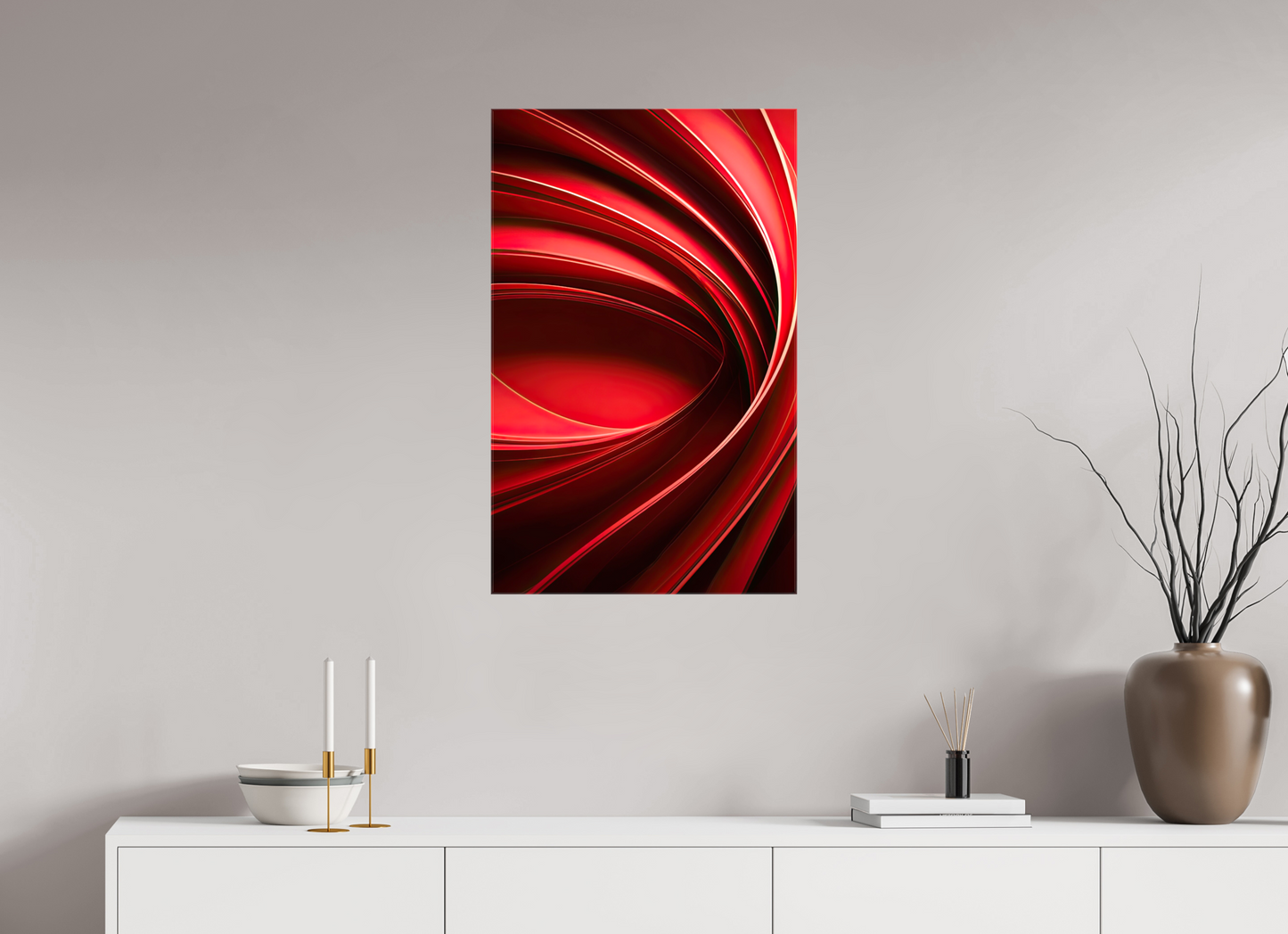 20 x 31.9″, Glossy Canvas Red Eye