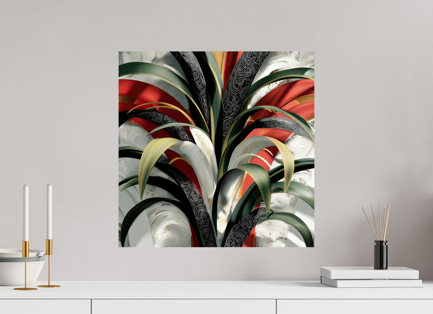 20 x 20″, Fine Art Print On Aluminum Dibond House Plant