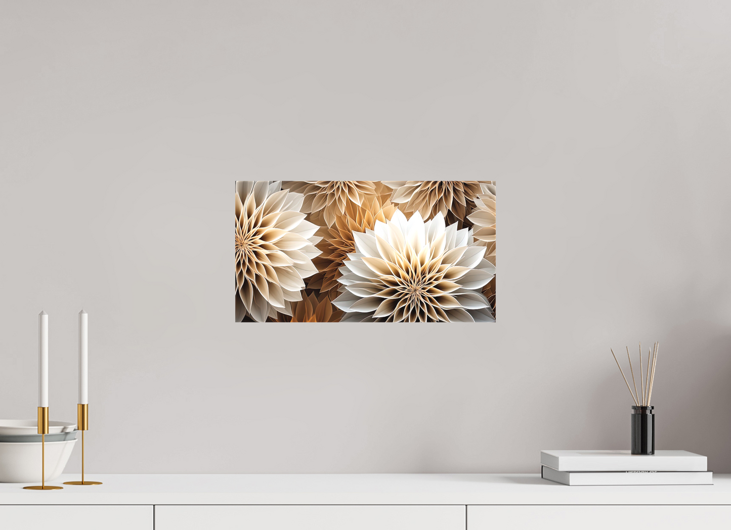15 x 8″, Textile on Canvas Pollen Flowers
