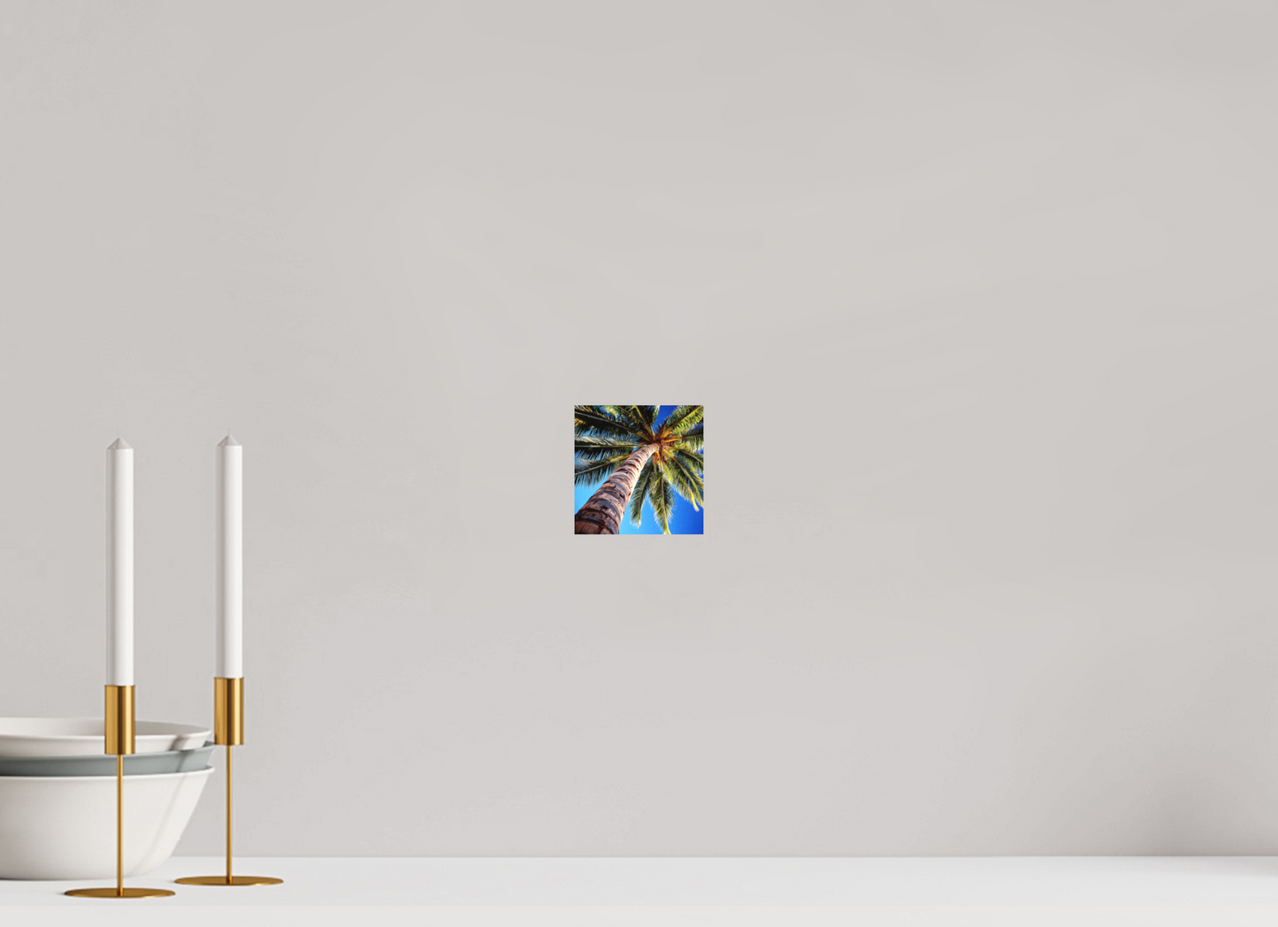 4 x 4″, Photo Print on Aluminum Backing Palm Tree