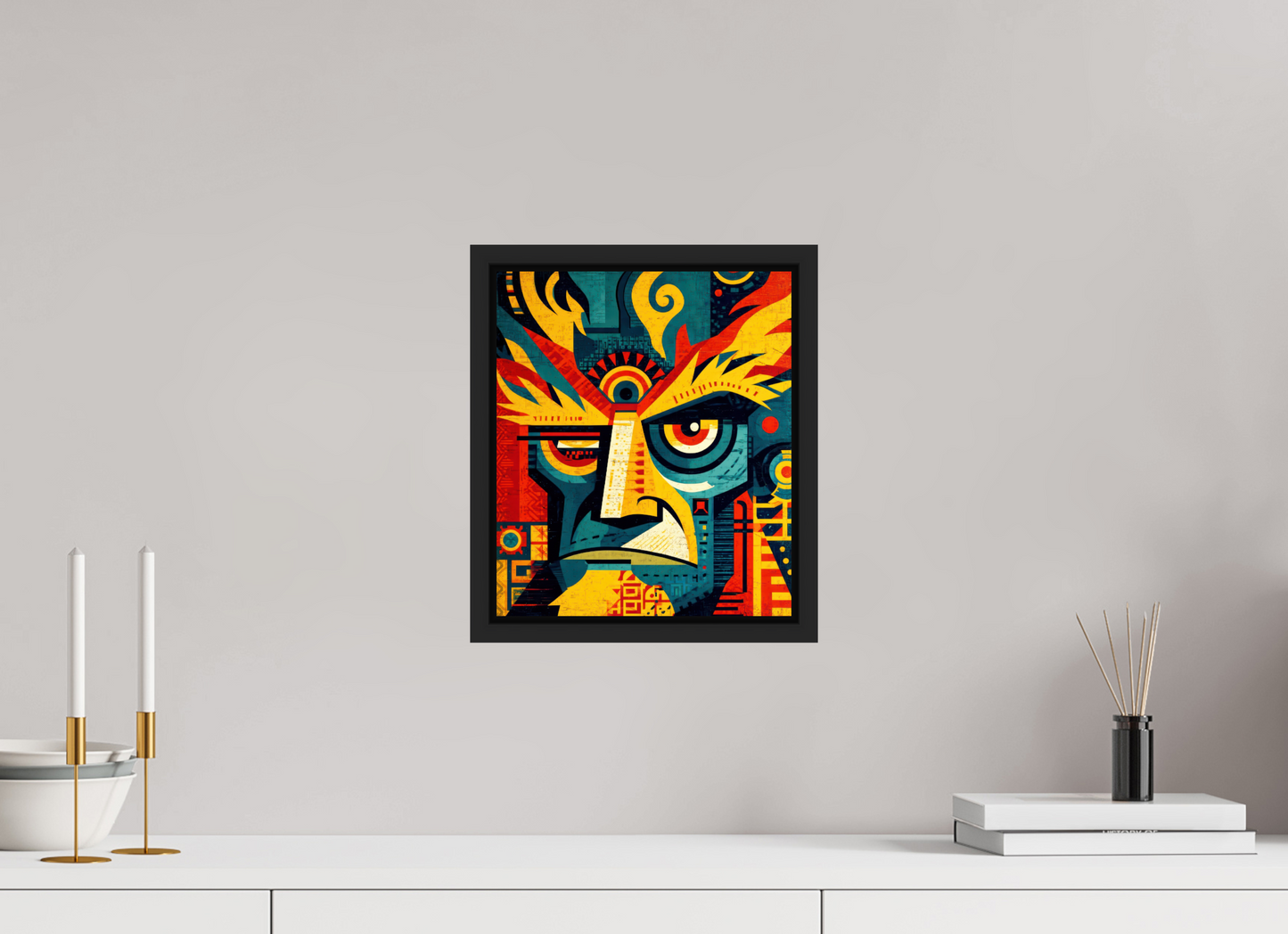 10 x 11.7″, Fine Art Print on Aluminum Dibond with Boarder Urban Tribal