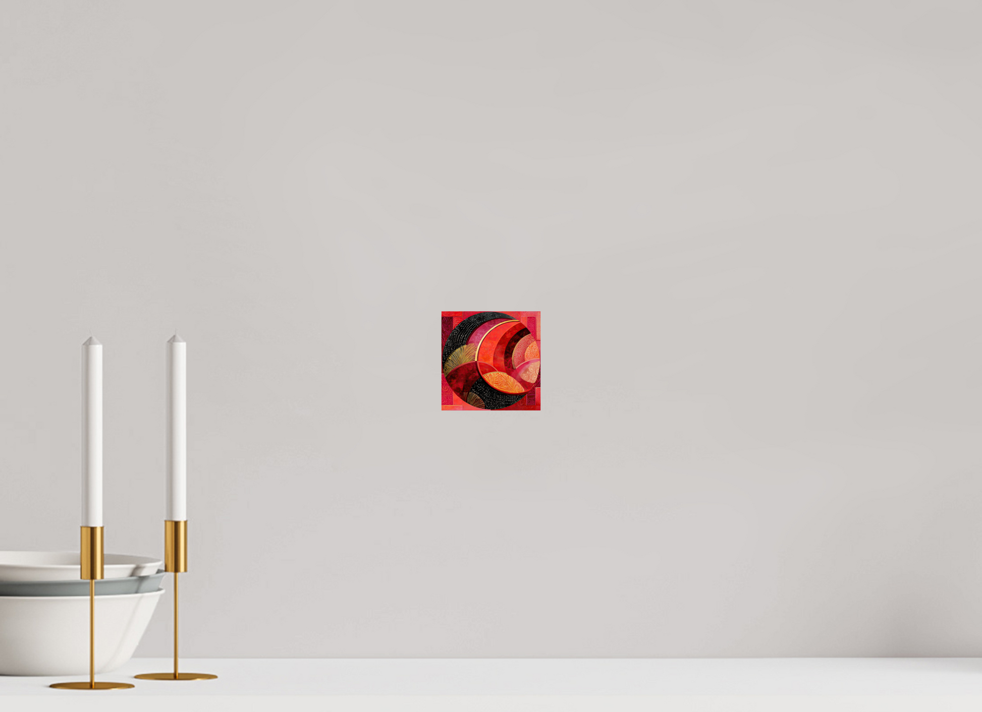 4 x 4″, Fine Art Print On Aluminum Dibond Art Deco Circle