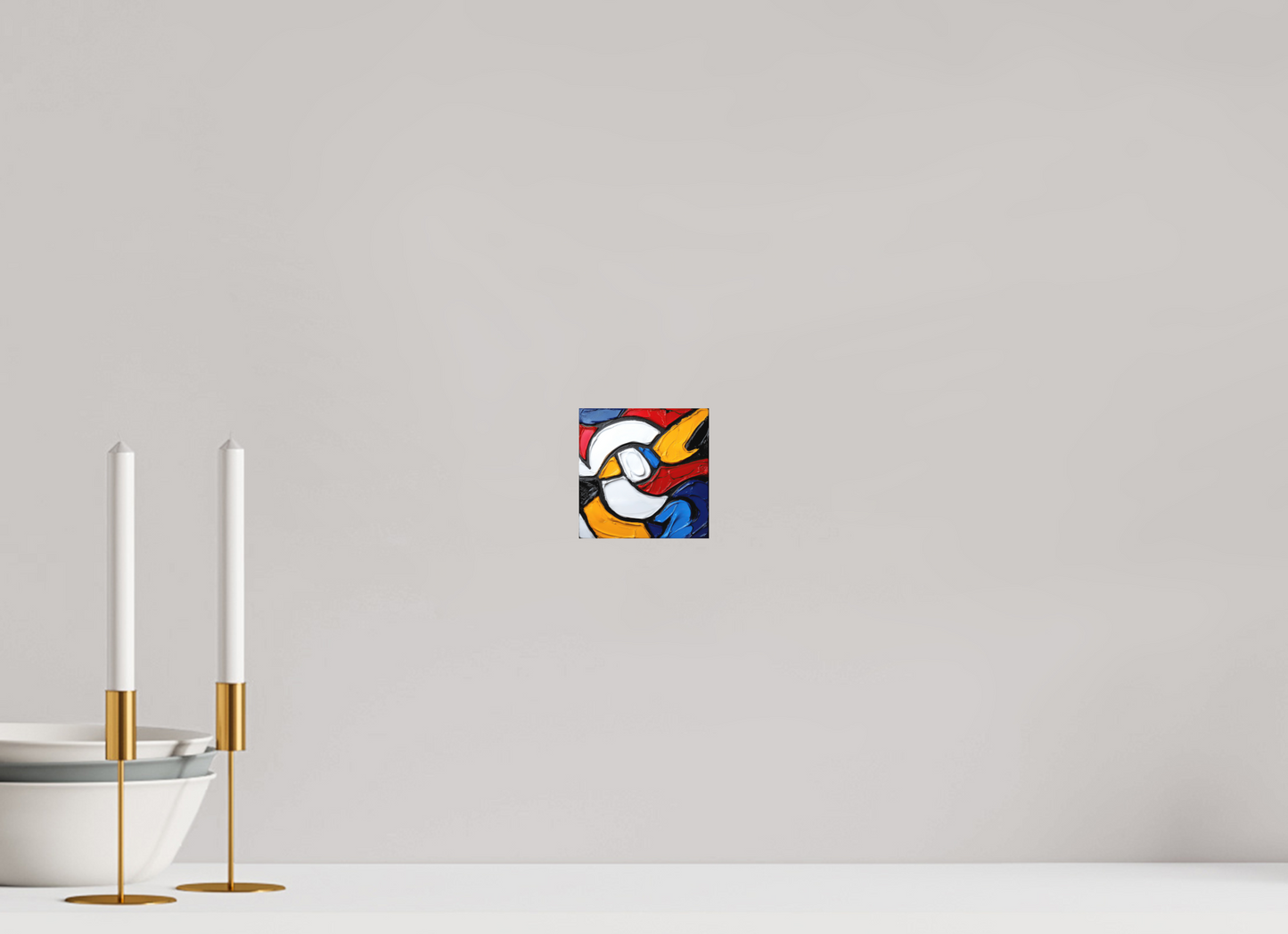 4 x 4″, Photo Print on Aluminum Backing Abstract Paint Bird