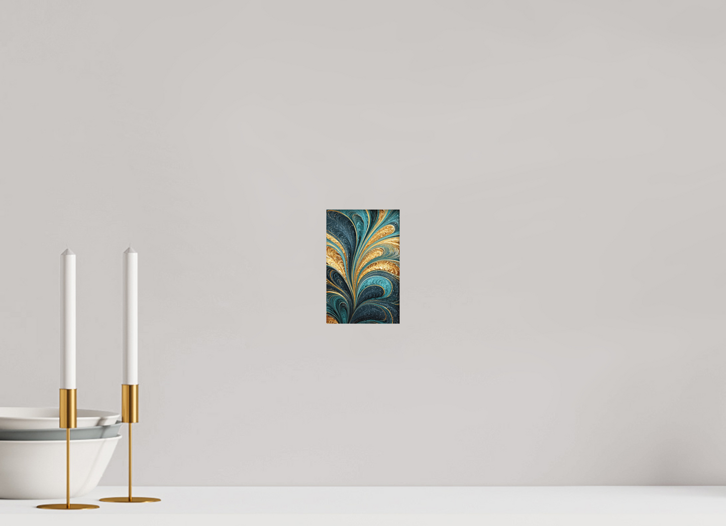 4 x 6.3″, Photo Print on Aluminum Backing Art Deco Swirl
