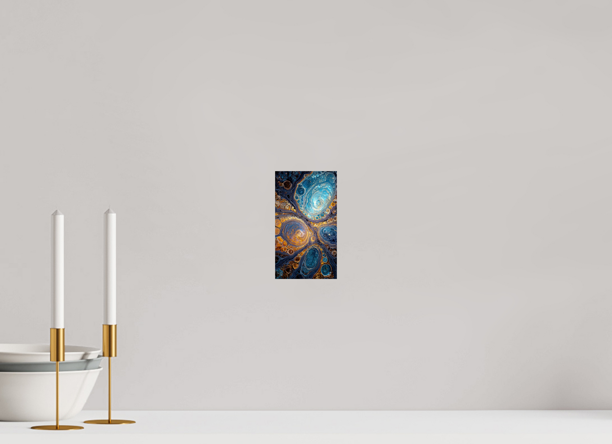 4 x 7″, Fine Art Print On Aluminum Dibond Abstract Geode