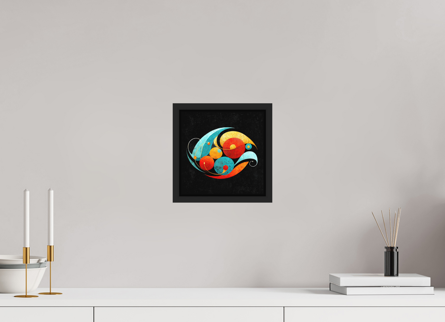8 x 8″, Photo Print on Aluminum Backing with boarder Abstract Olives
