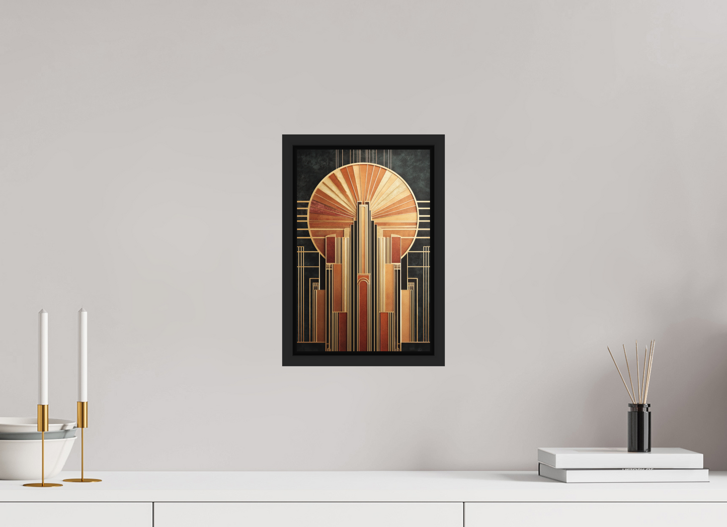8 x 12.1″, Photo Print on Aluminum Backing with boarder Art Deco City 2