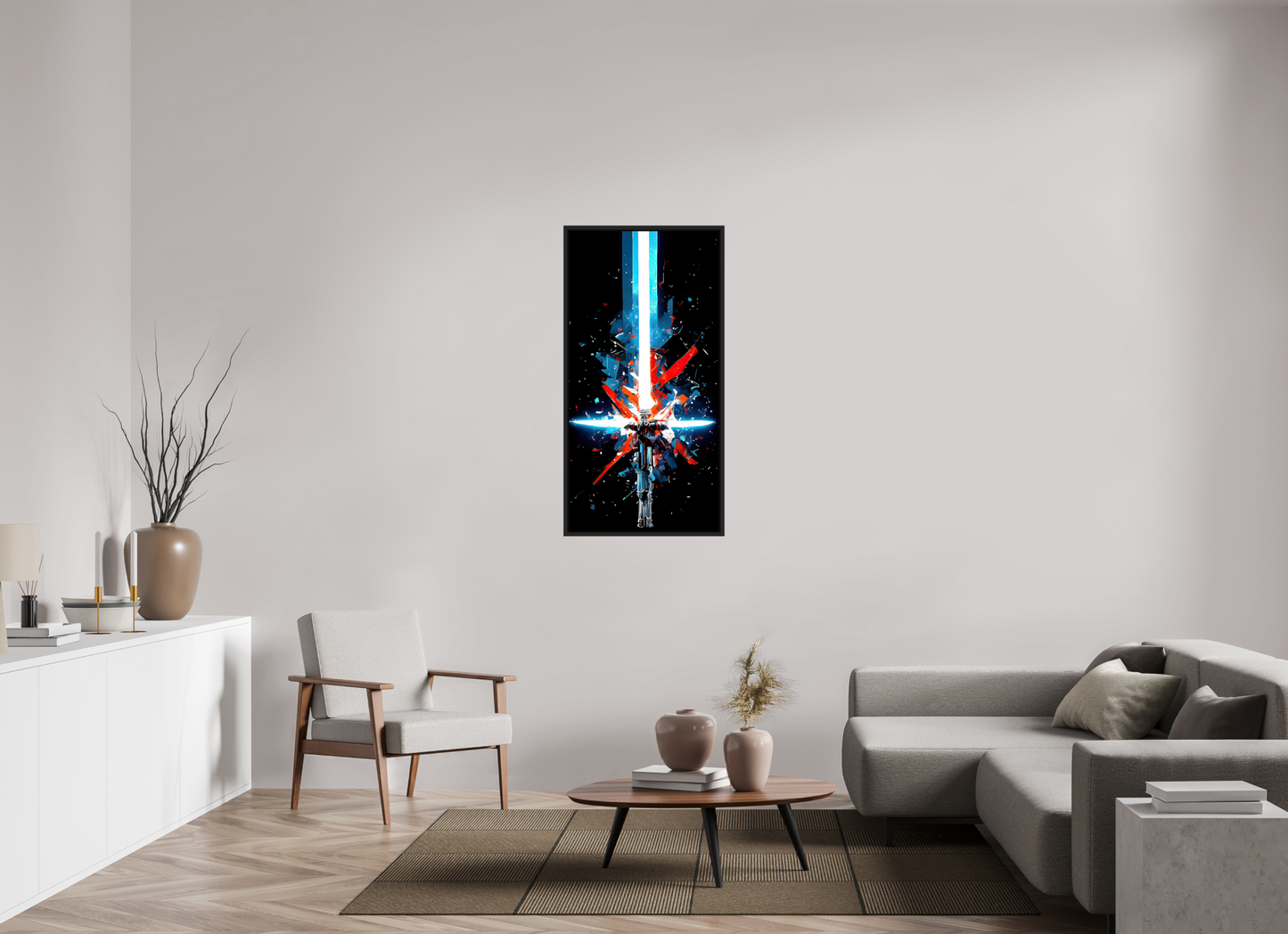 24 x 48″, Fine Art Print on Aluminum Dibond with Boarder Freedom Lightsaber