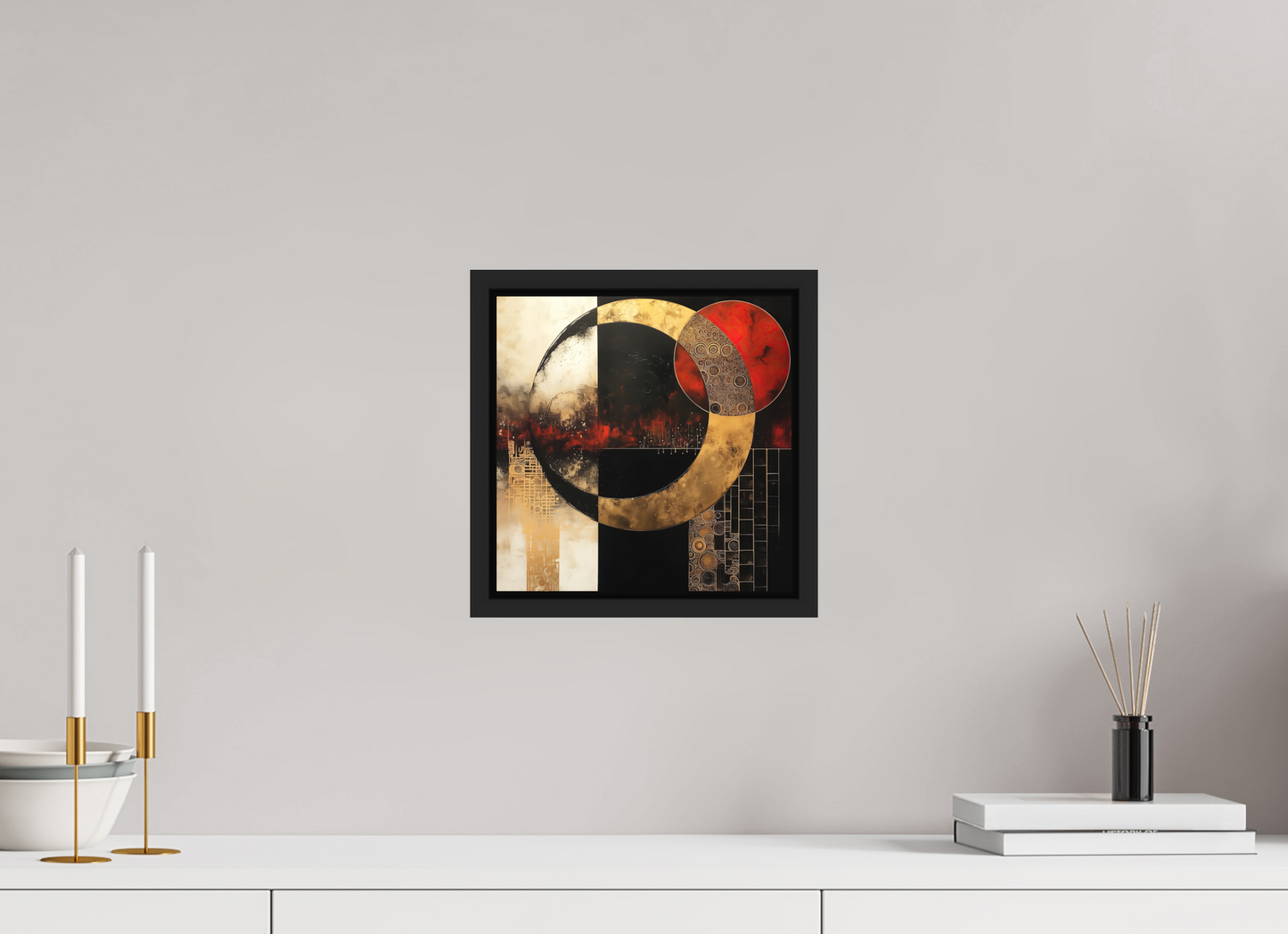 10 x 10″, Photo Print on Aluminum Backing with boarder Gold Blood Moon