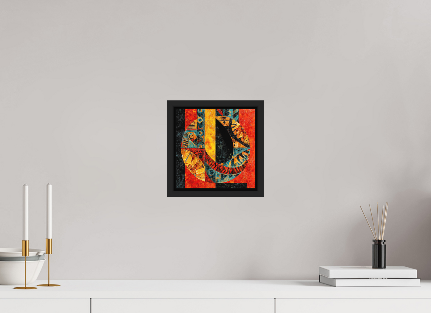 8 x 8″, Photo Print on Aluminum Backing with boarder Tribal Circle 1