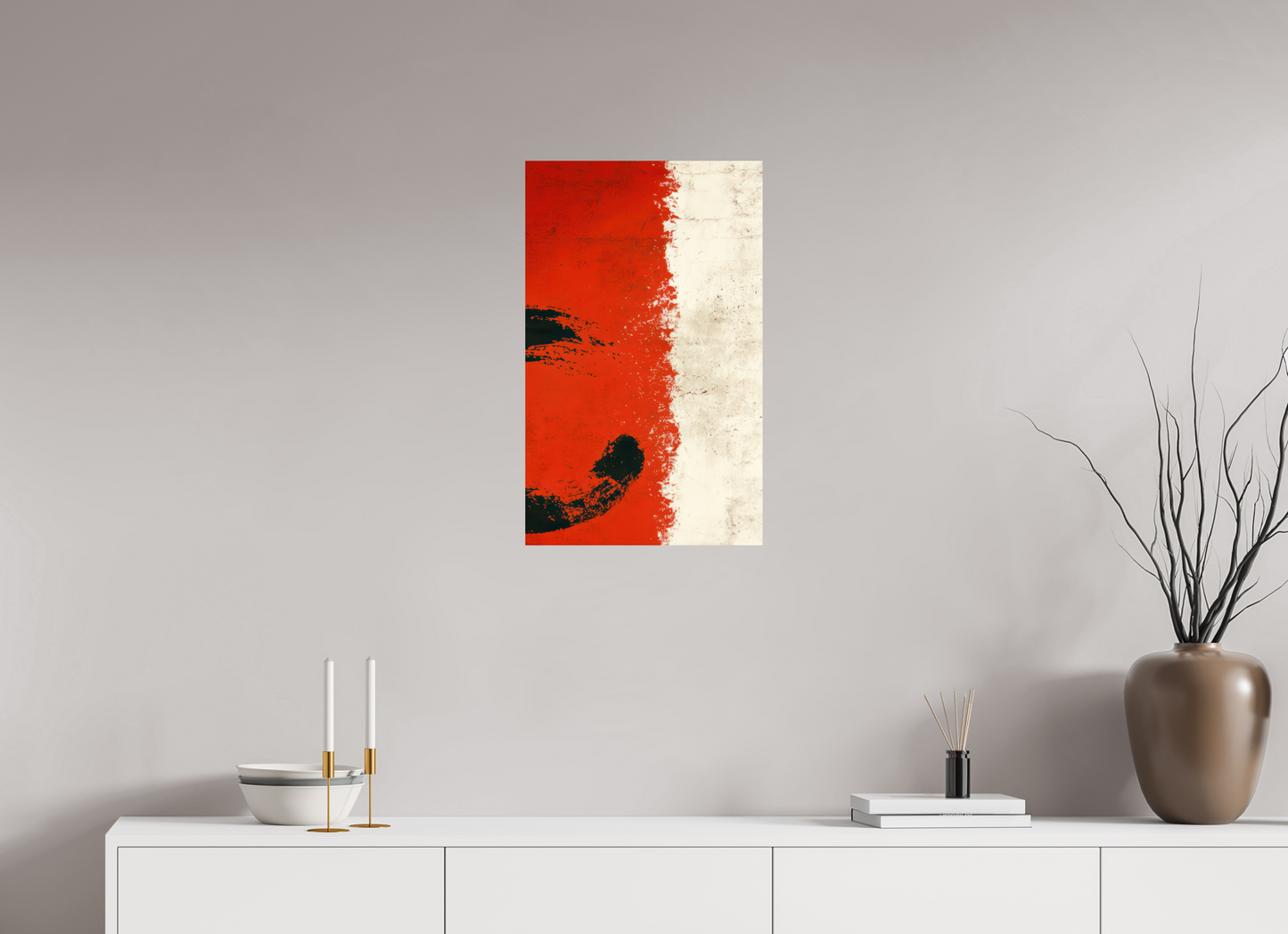 16 x 25.9″, Fine Art Print On Aluminum Dibond Abstract Paint Brush Circle Right