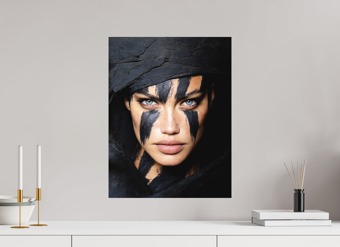 16 x 20.9″, Photo Print on Aluminum Backing Charcoal Woman
