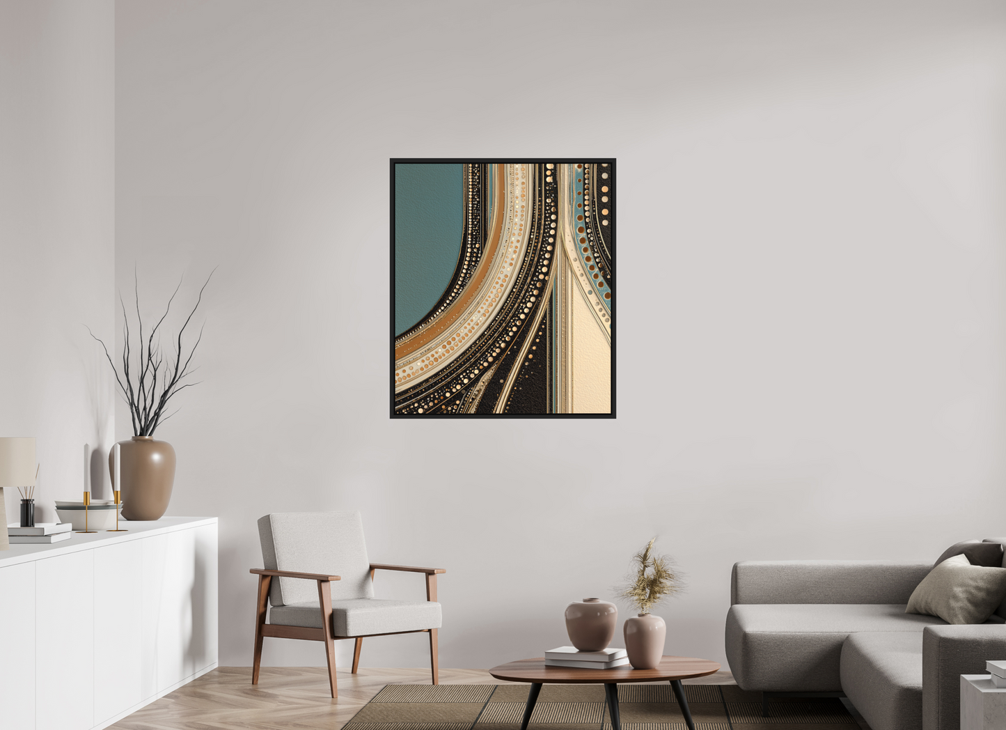 35 x 40.5″, Photo Print on Aluminum Backing with boarder Flow