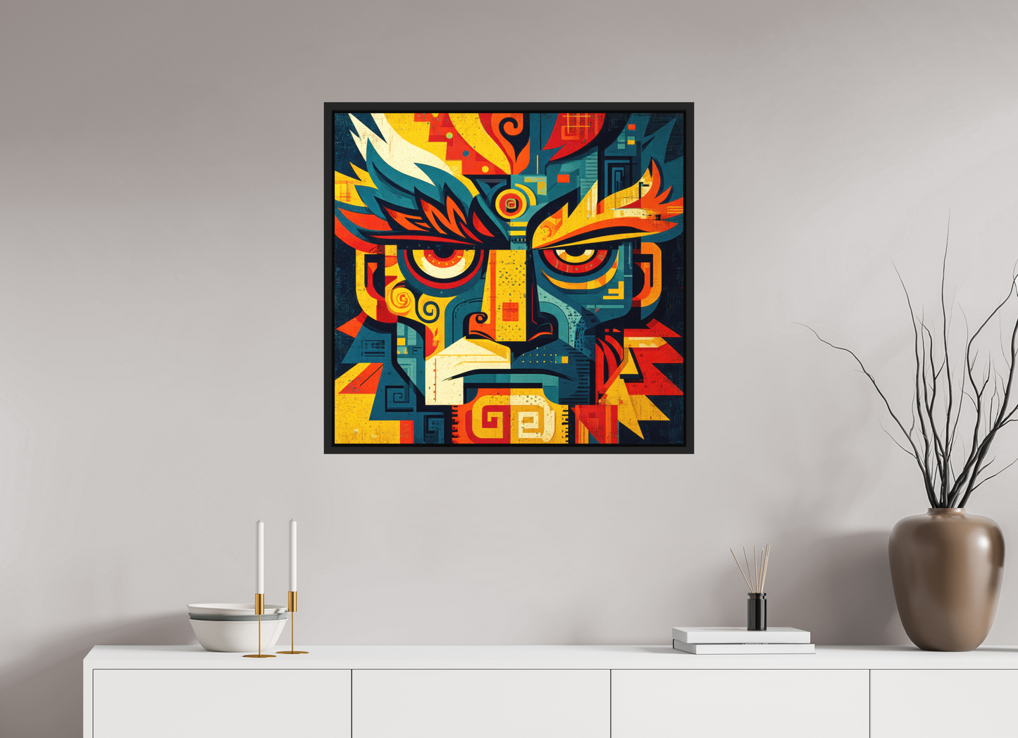 29.5 x 28″, Photo Print on Aluminum Backing with boarder Urban Tribal 3