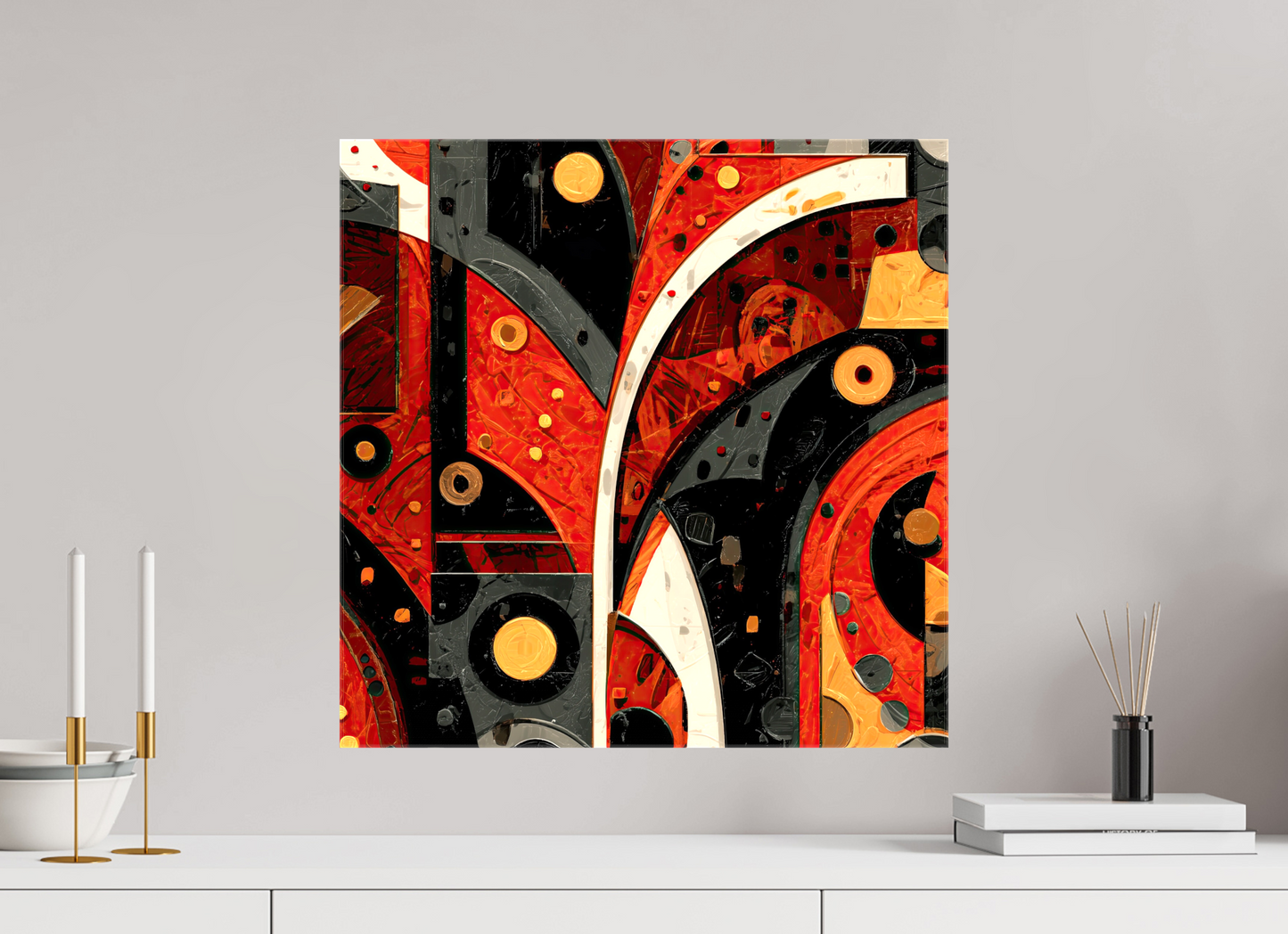 20 x 20″, Glossy Canvas Abstract Chaos