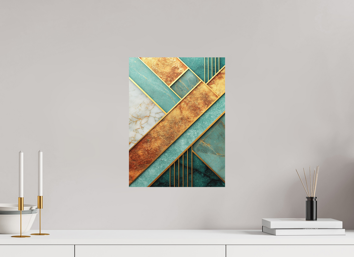 12 x 16.2″, Photo Print on Aluminum Backing Art Deco Atlantis