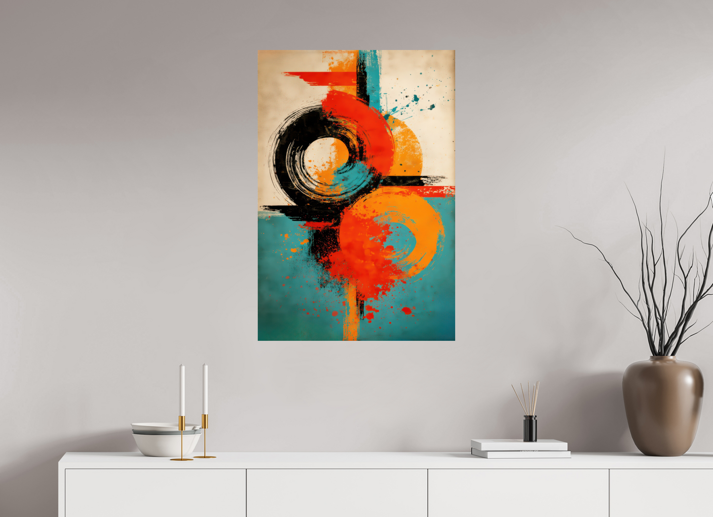 24 x 35.4″, Fine Art Print On Aluminum Dibond Abstract Traffic Sign