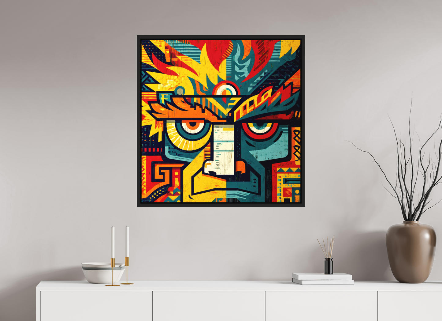 31 x 31.6″, Photo Print on Aluminum Backing with boarder Urban Tribal 2