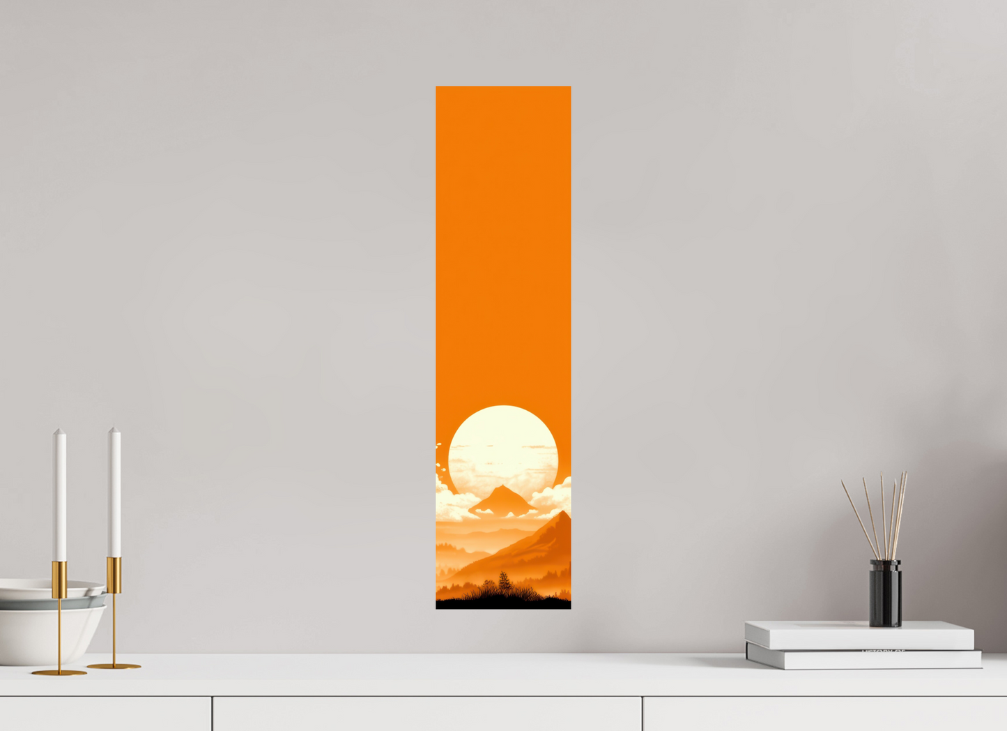 6 x 23.1″, Fine Art Print On Aluminum Dibond Autumn Mountains
