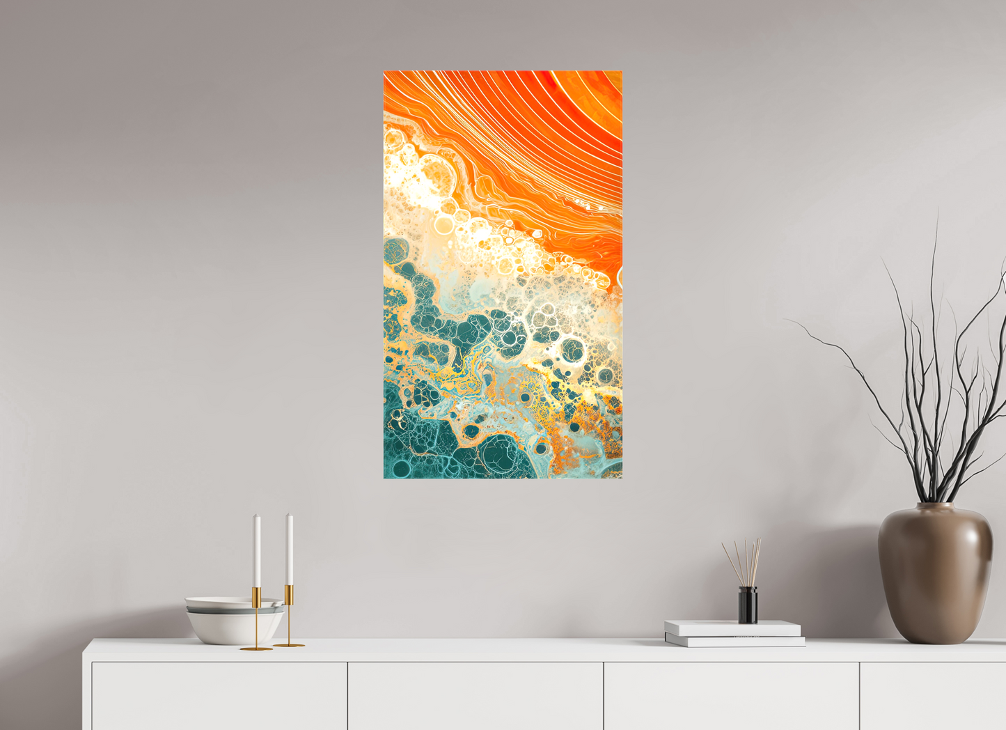20 x 34.4″, Glossy Canvas Abstract Desert Beach