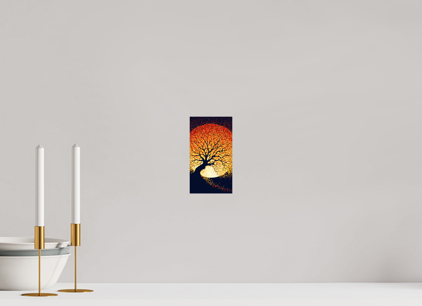 4 x 7.2″, Fine Art Print On Aluminum Dibond Autumn Moon