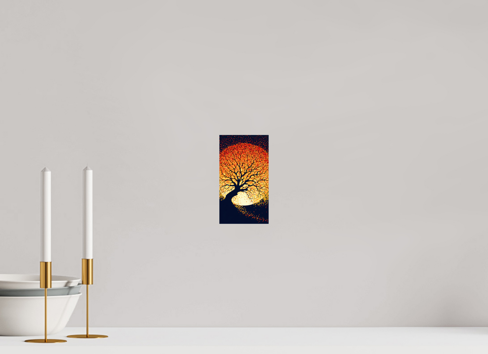 4 x 7.2″, Fine Art Print On Aluminum Dibond Autumn Moon