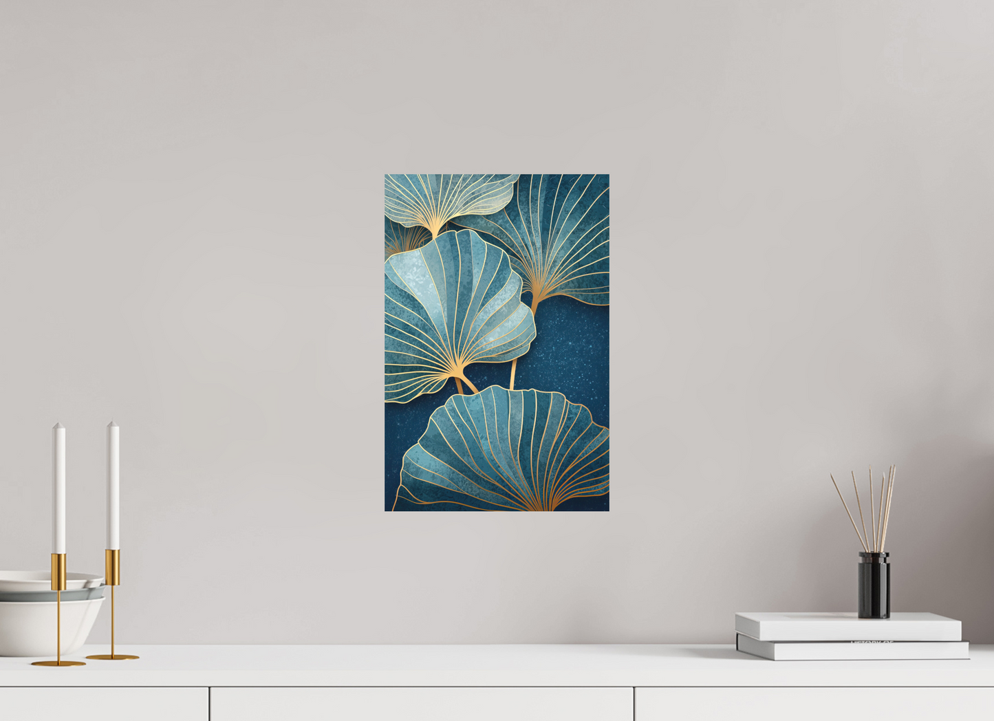 10 x 15″, Photo Print on Aluminum Backing Art Deco Flowers 2