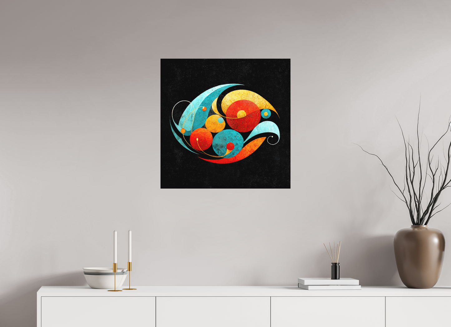 25 x 25″, Photo Print on Aluminum Backing Abstract Olives