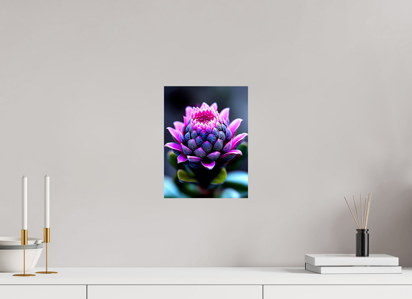 9 x 12″, Fine Art Print On Aluminum Dibond Pink Bud Flower