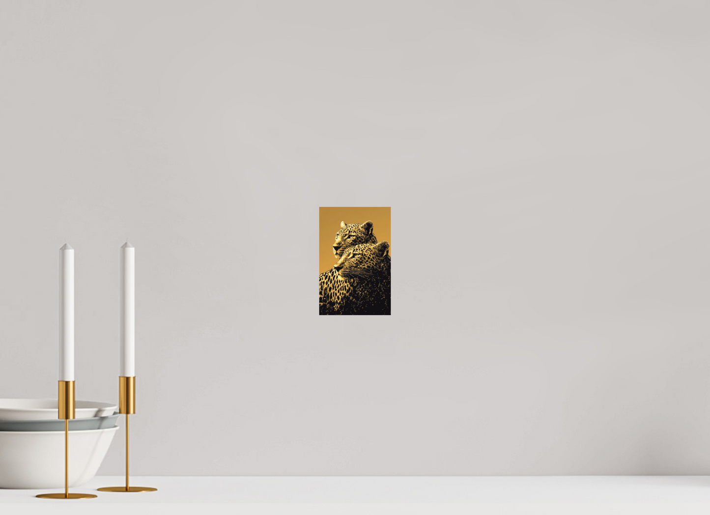 4 x 6.1″, Photo Print on Aluminum Backing Desert Cheetahs