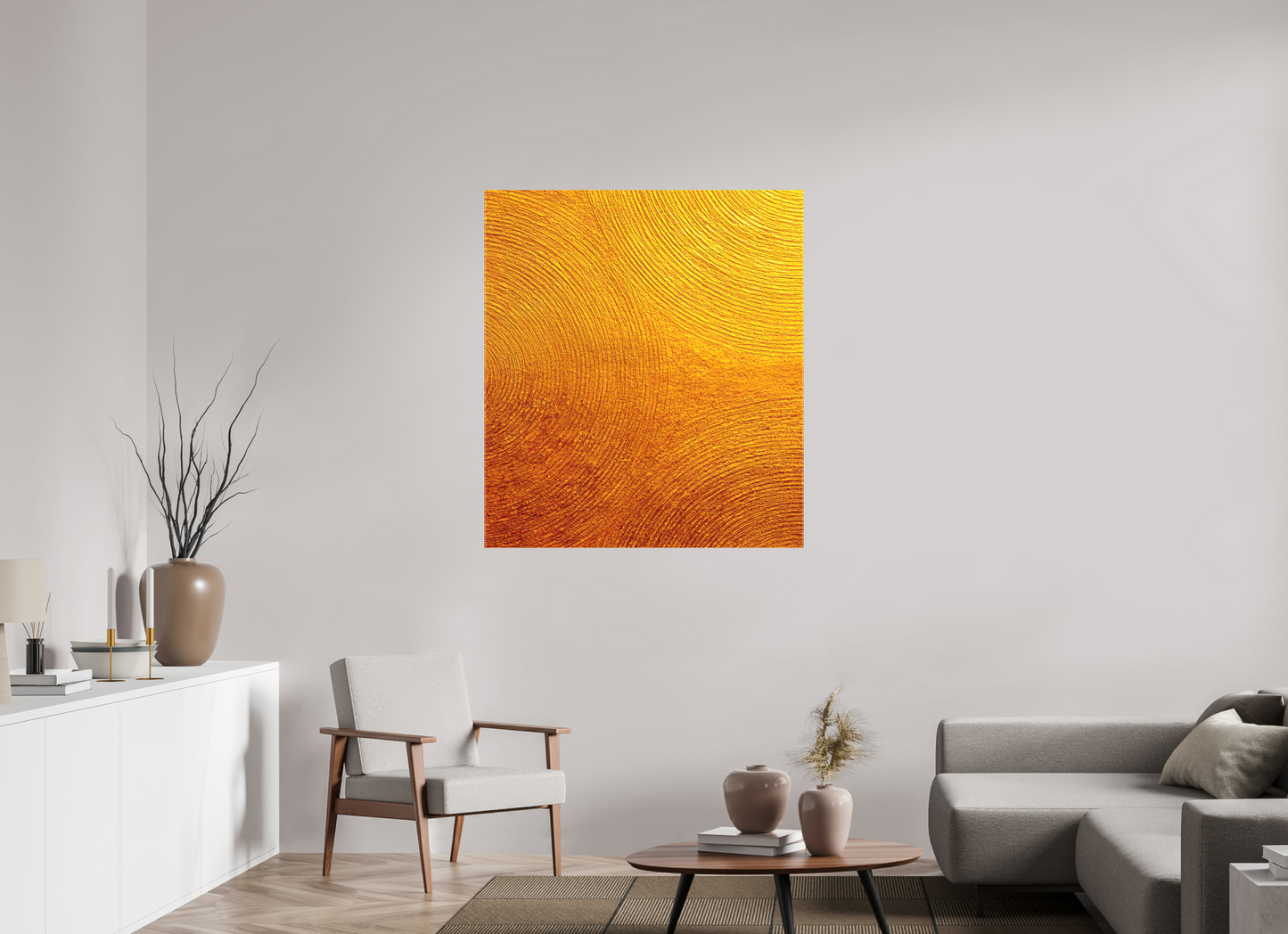 40 x 44.9″, Textile on Canvas Desert Circles
